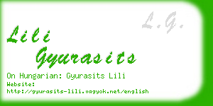 lili gyurasits business card